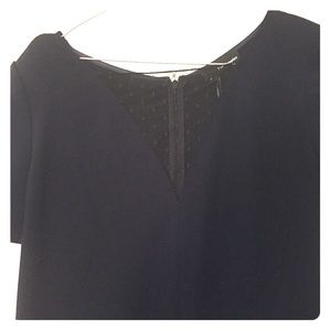 The Kooples navy dress with black mesh detail